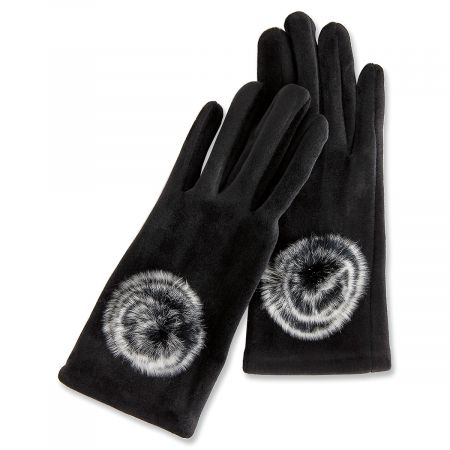 fur pom pom gloves Lillian Stay Fur Vernon Touch Black with in Pom Poms Gloves fur pom pom gloves Lillian Stay Fur Vernon Touch Black with in Pom Poms Gloves