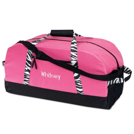23" Zebra Print Duffel Bag