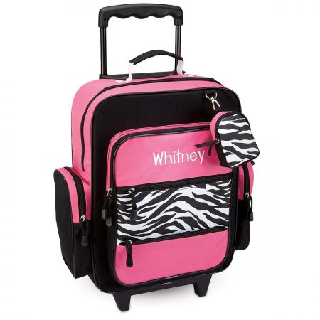 Zebra Print Rolling Luggage