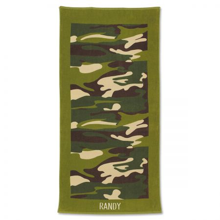 Camouflage Personalized Towel