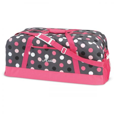 Grey Multi-Dots Duffel Bag