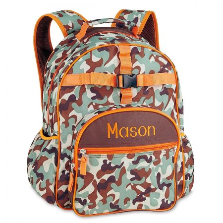 Orange/Brown Camo Backpack