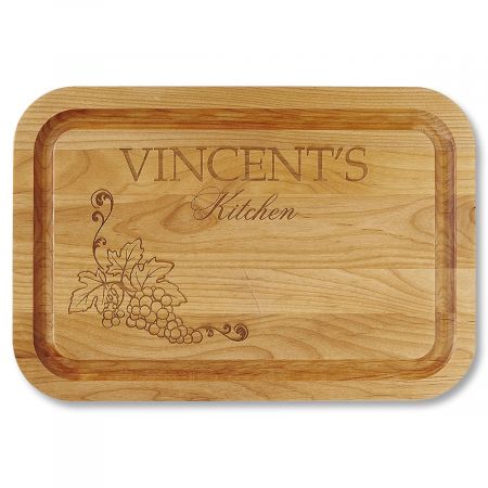 Alder Vineyard Personalized Wood Cutting Board