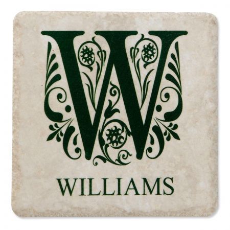 Initial Tumbled Stone Coasters
