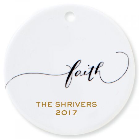 Faith Round Christmas Personalized Ornaments