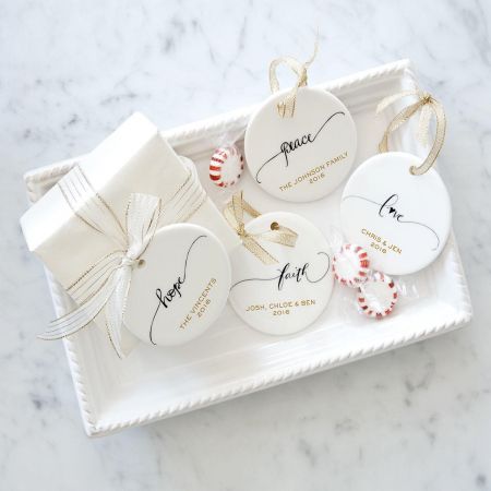 Faith Round Christmas Personalized Ornaments