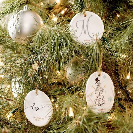 Hope Round Christmas Personalized Ornaments