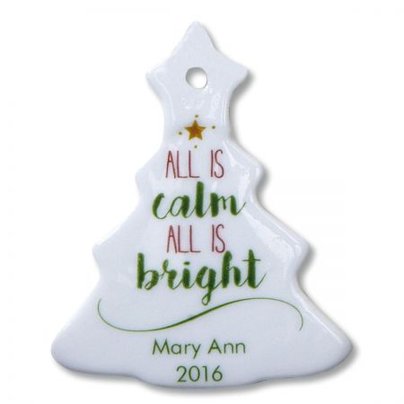 All Is Calm Tree Personalized Ornaments