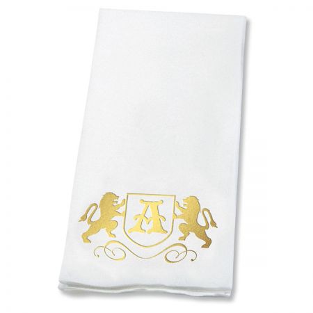 Lion Initial Foil-Stamped Disposable Hand Towels