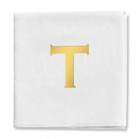 Copperplate Initial Cocktail Napkins