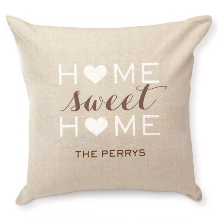 Home Sweet Home Personalized Pillow by Designer Jillian Yee-Pham