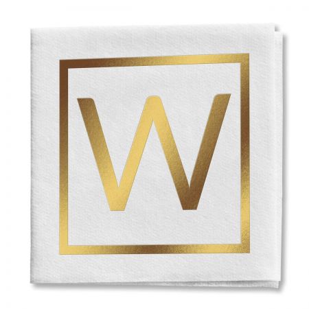 Square Initial Cocktail Napkins