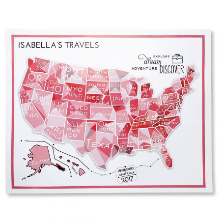 Pink Travel Map