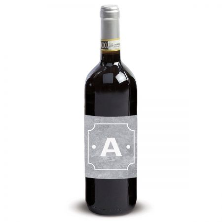 Initial with Dots Wine Label