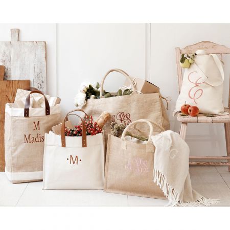 Signature Monogrammed Canvas Tote