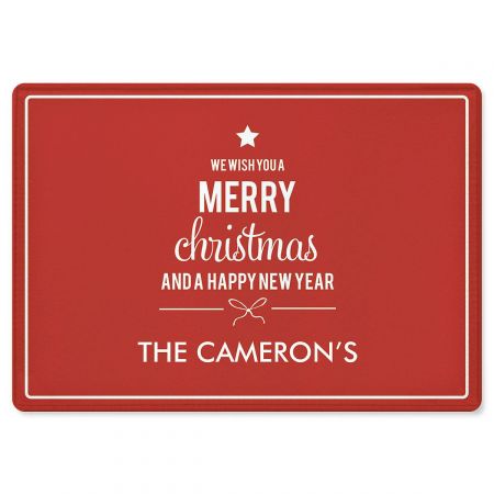 We Wish You Personalized Glass Cutting Board