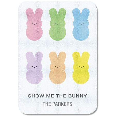 Show Me The Bunny Personalized Glass Cutting Board
