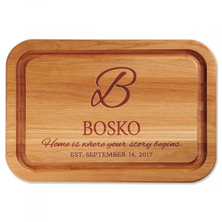 Home is Where Your Story Begins Personalized Wood Cutting Board