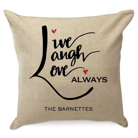 Live, Love, Laugh Personalized Pillow
