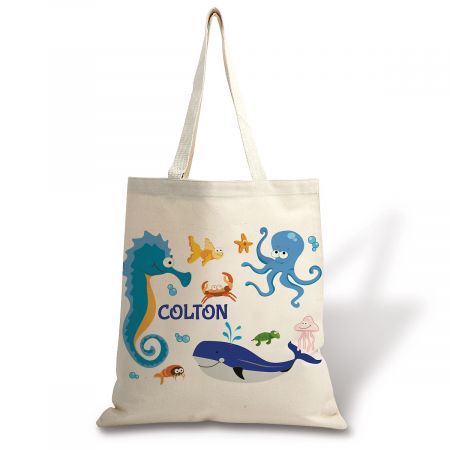 Personalized Under The Sea Canvas Tote