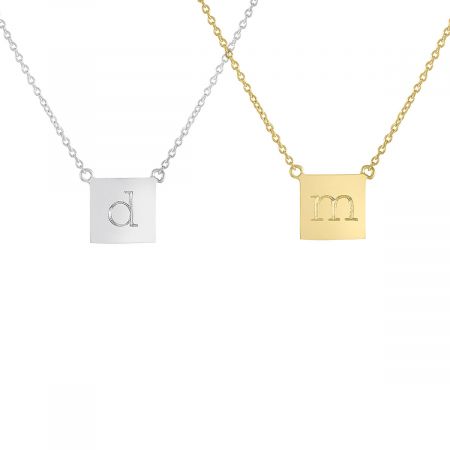 Personalized Chloe Square Necklace