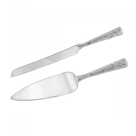 Personalized Crystal-Accented Cake Serving Set