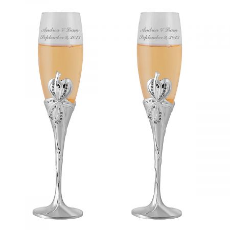 personalized champagne flutes lillian