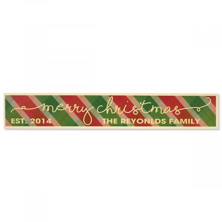 Merry Christmas Established Personalized Plaque