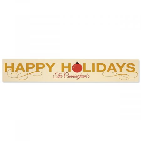 Happy Holidays Personalized Plaque