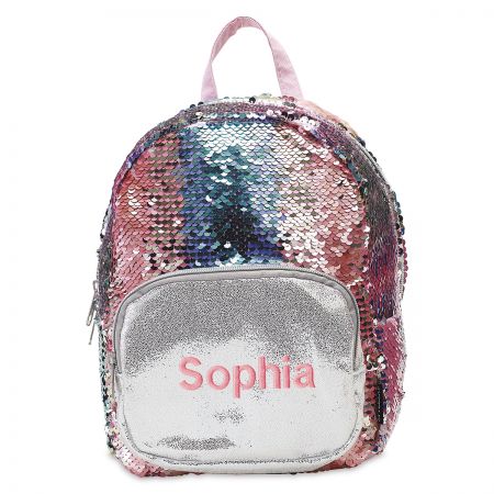 unicorn sequin backpack personalized