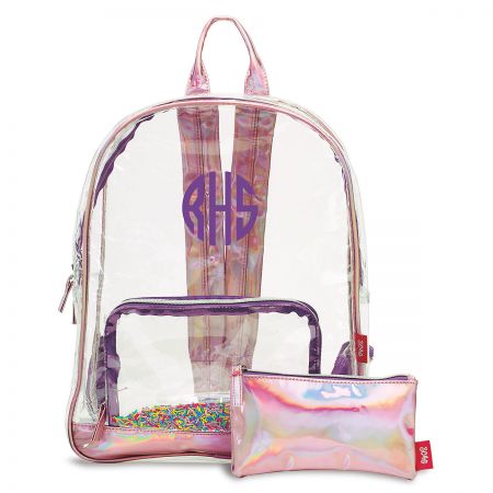 12x12 clear backpack