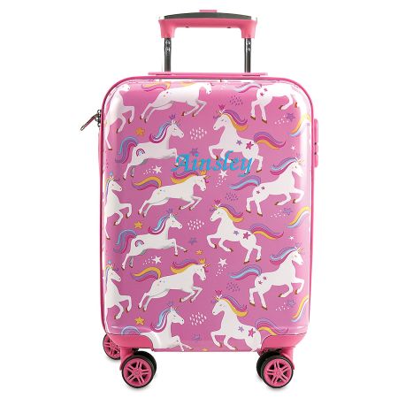 Unicorn Personalized Hard Shell Rolling Luggage for Kids Lillian Vernon