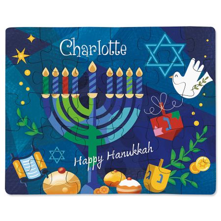Hanukkah Menorah Personalized Puzzle Lillian Vernon