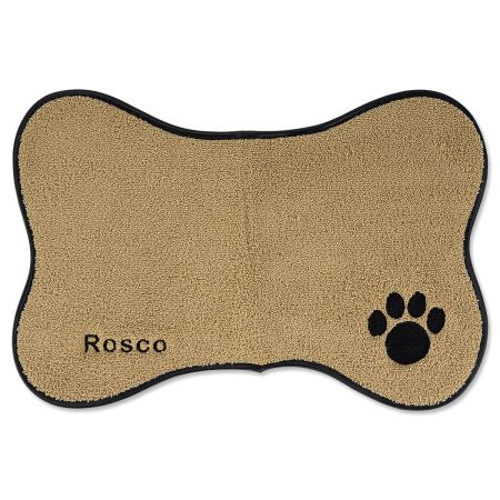 Taupe Pet Bone Personalized Mat Lillian Vernon