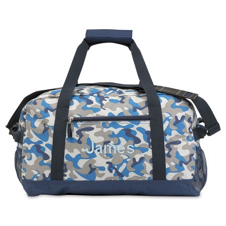 Duffel Bag Blue Camo Luggage Blue Camo Personalized Duffel Bag