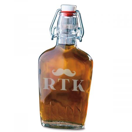 Personalized Mustache Flask