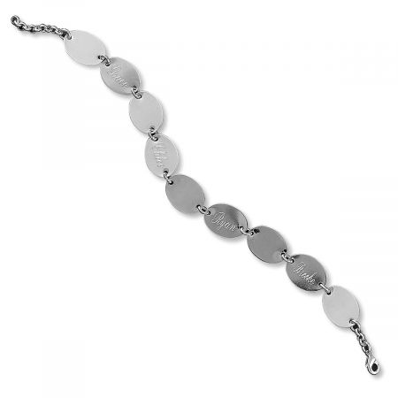 Personalized Namesake Silver Link Bracelet