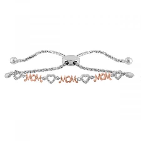 Diamond Accent Mom Bolo Bracelet