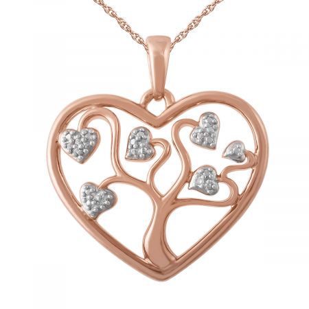 Diamond Accent Family Tree Pendant with 18" Chain