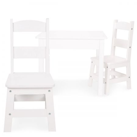 melissa and doug table and chairs white