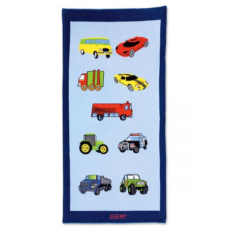 Cars Personalized Towel