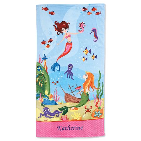 Mermaid Embroidered Towel