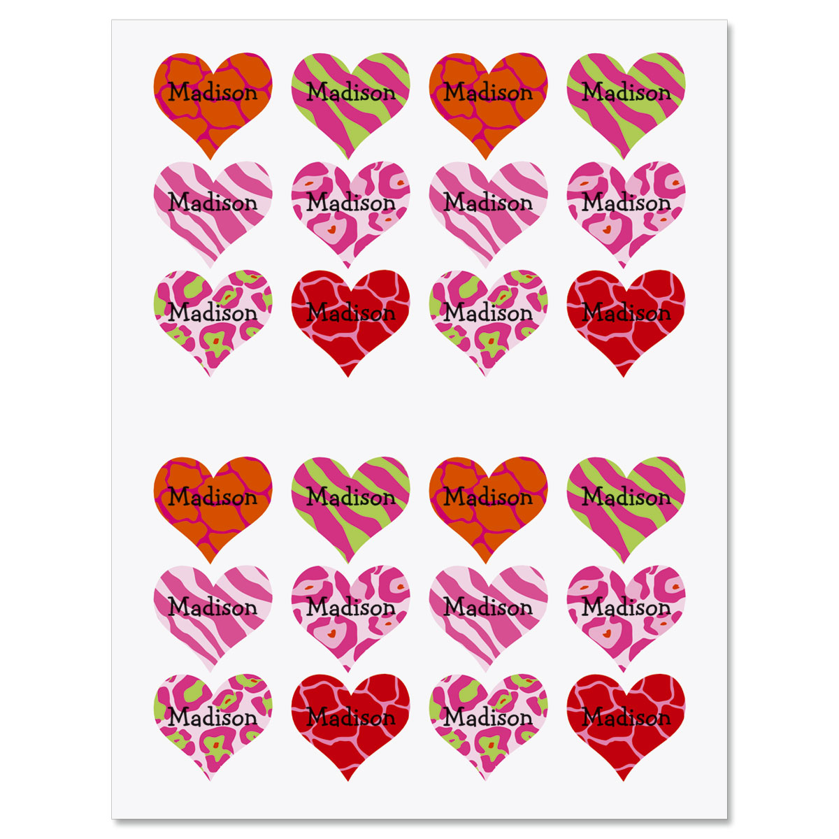 Heart Stickers 5 sheets - Pack of 30 Stickers - Pets Unleashed