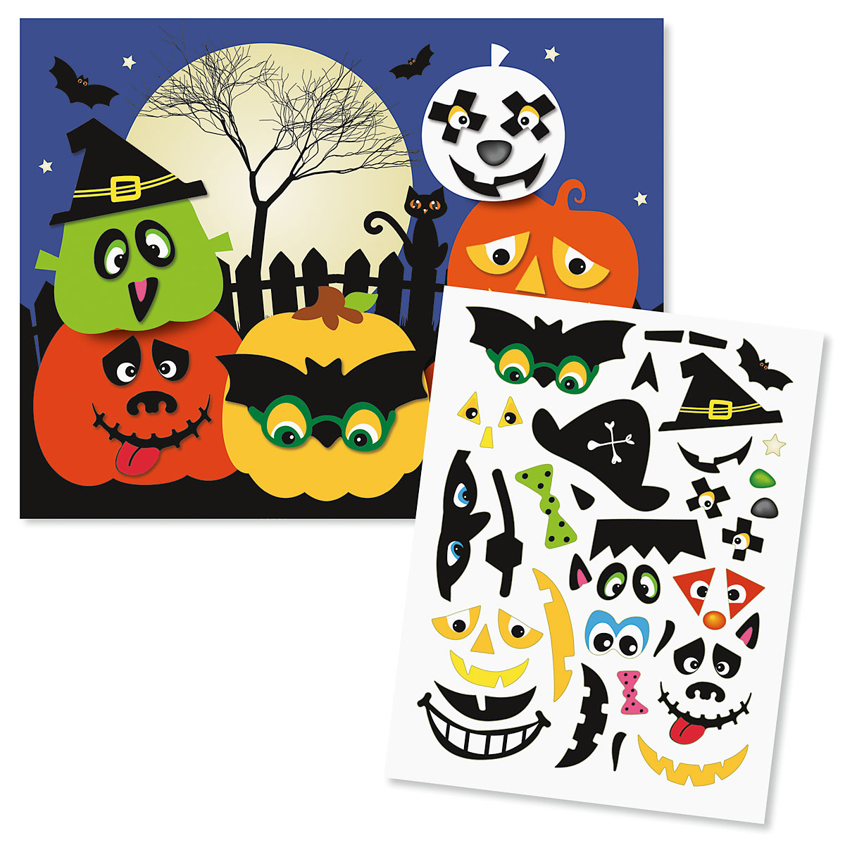 Halloween Background Scene and Stickers 617588 Lillian Vernon