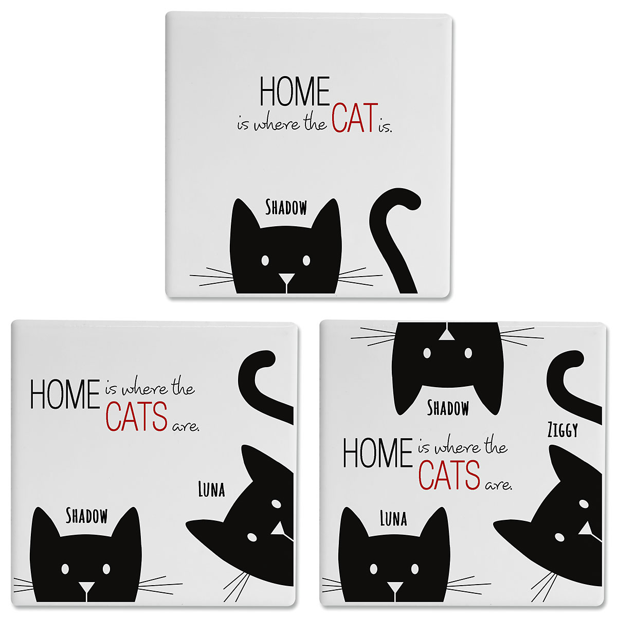 Personalized Cat Coasters Lillian Vernon