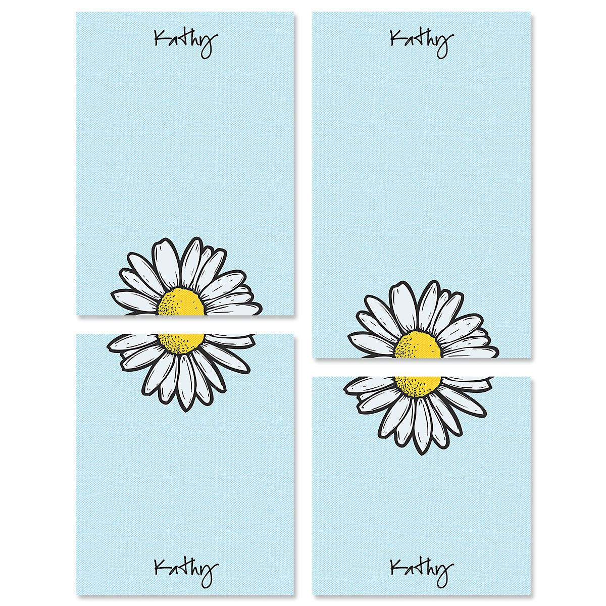Textile Daisy Notepads Lillian Vernon