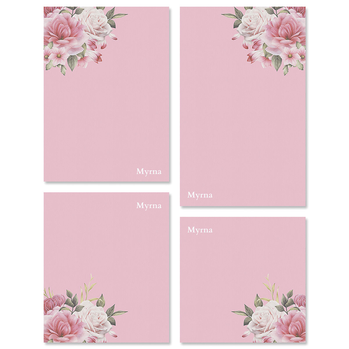 Corner Roses Notepads Lillian Vernon