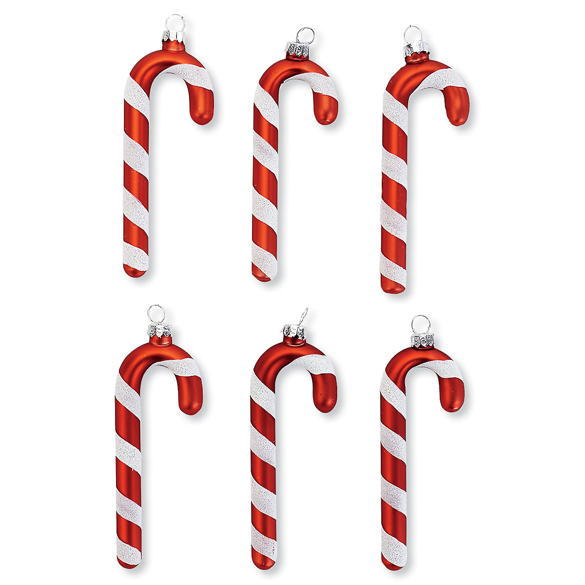 Candy Cane Glass Ornaments | Lillian Vernon