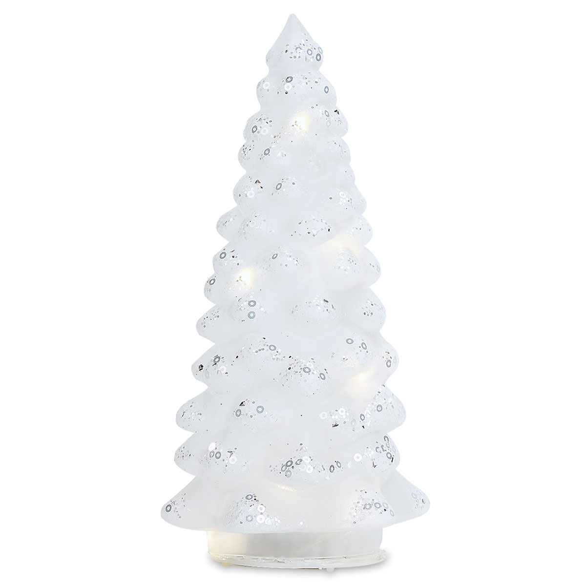 Revolving Lighted Glass Tree