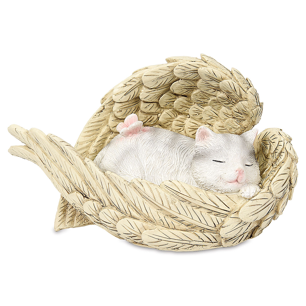 Cat Angel Wings Resin Pet Memorial | Lillian Vernon
